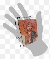 Holy Land Icon Christ Pantocrator Hand Carved Serpentine Stone - Hagia Sophia png