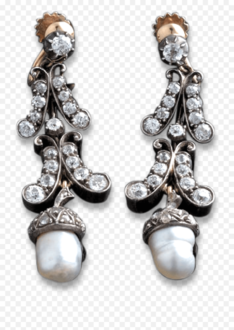 Download Edwardian Baroque Pearl - Earrings Png,Diamond Earring Png