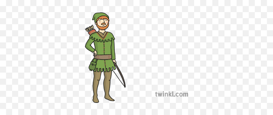 Robin Hood 1 Illustration - Twinkl Fictional Character Png,Robin Hood Icon