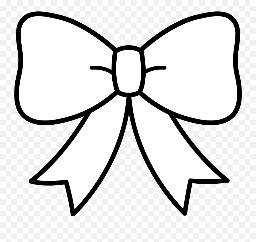 Download Free Png Hair Bow Black And White Clipart - Dlpngcom Ribbon Clipart Black And White,Hair Bow Png
