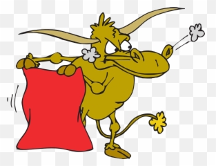 Chevron - Bull Red Flag Cartoon png