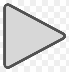 Shape Media Play Triangle Icon - White Sideways png