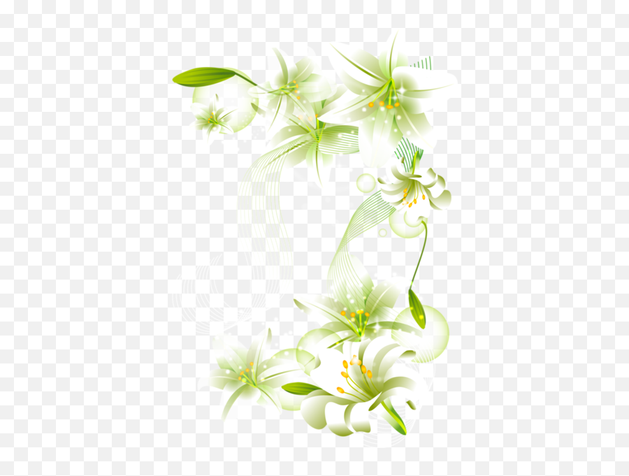 Free Flower Clipart Transparent - White Flower Border Transparent Background Png,Flower Clipart Transparent Background