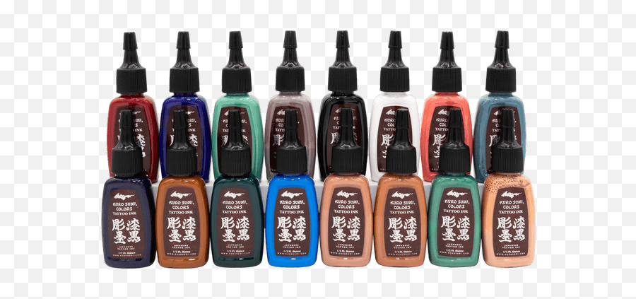 Kuro Sumi Colors 16 Color Set Primary Kit 2 - Tattoo Ink Png,Icon Of Sin Tattoo