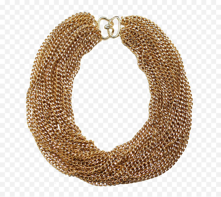 Gold Chain Necklace - Tallrikar Svarta Och Vita Png,Gold Chain Transparent