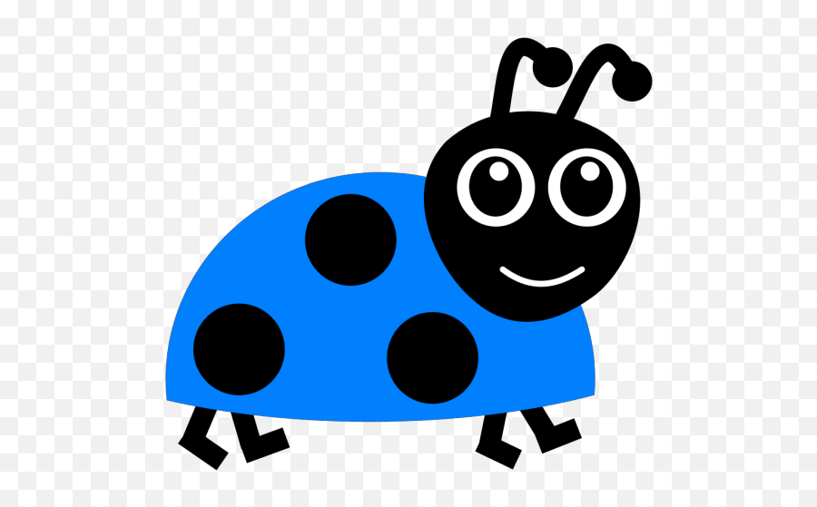 Blue Ladybug Png Svg Clip Art For Web - Download Clip Art Cartoon Ladybird Clipart,Ladybug Icon Leaf