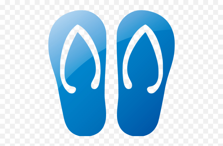 Web 2 Blue Flip Flop Icon - Free Web 2 Blue Clothes Icons Flip Flop Icon Png,Cricut Icon