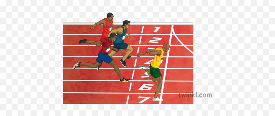 100m Finish Line Illustration - Twinkl Sprint Png,Finish Line Png