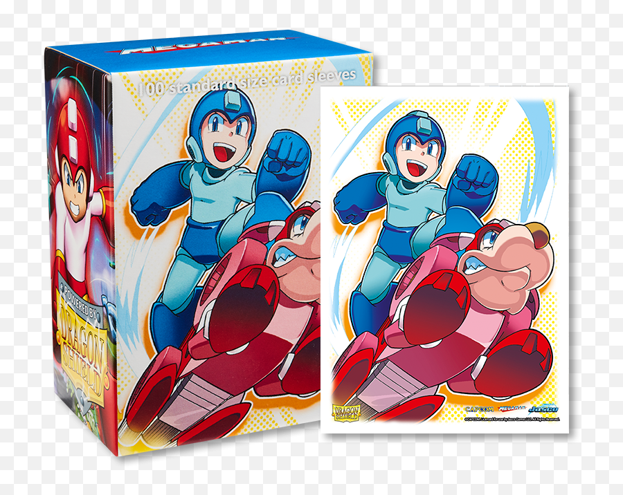 Mega Man U0026 Rush - Classic Art Sleeves Standard Size Dragon Shield Megaman Png,Megaman X Icon