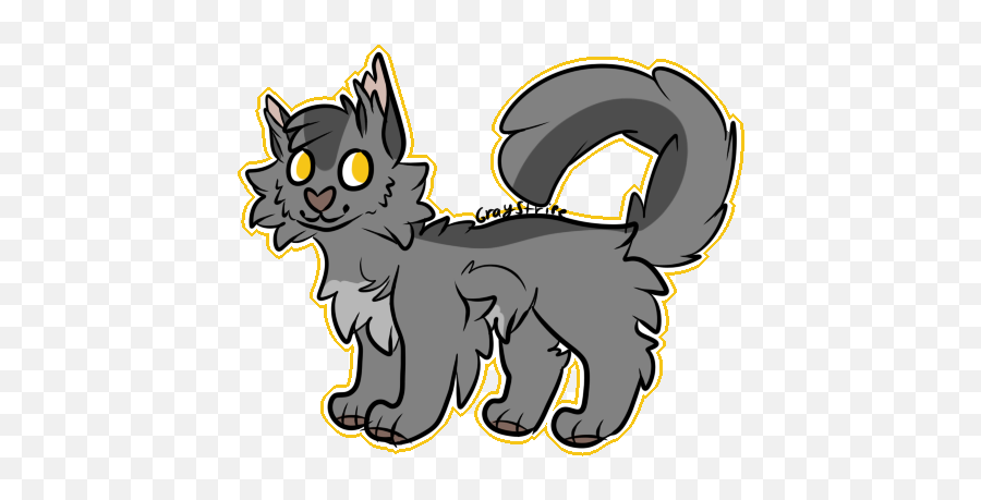 Warriors Warriorcats Po3 Warrior Cats Chibis Thunderclan - Fictional Character Png,Play Store Icon Black And White