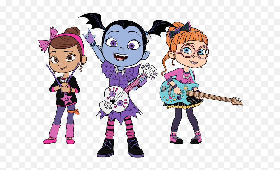 Bridget And Poppy In Band Ghoul - Poppy And Bridget Vampirina Png,Vampirina Png