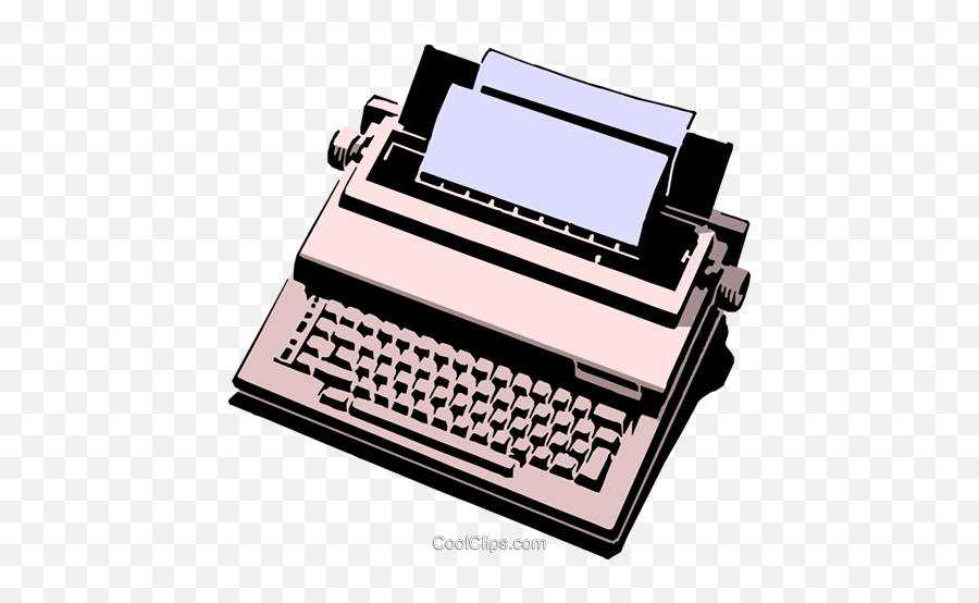 Typewriter Royalty Free Vector Clip Art Illustration - Machine Png,Typewriter Png