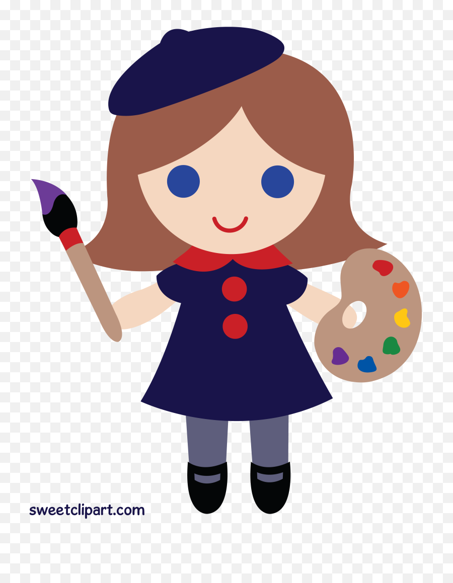 Little Girl - Artist Clip Art Png,Artist Png