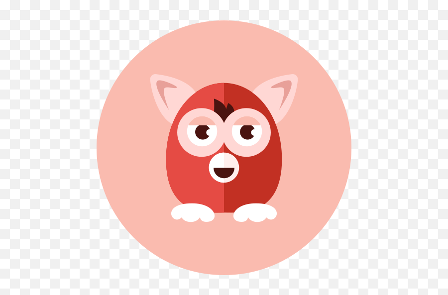 Furby Free Icon Of Kameleon Red Round - Cartoon Png,Furby Png