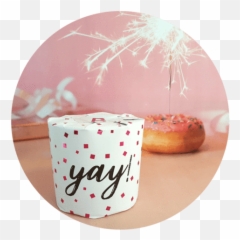 Wrapped Candle Yay Wunderoom - Cake Png,Yay Png