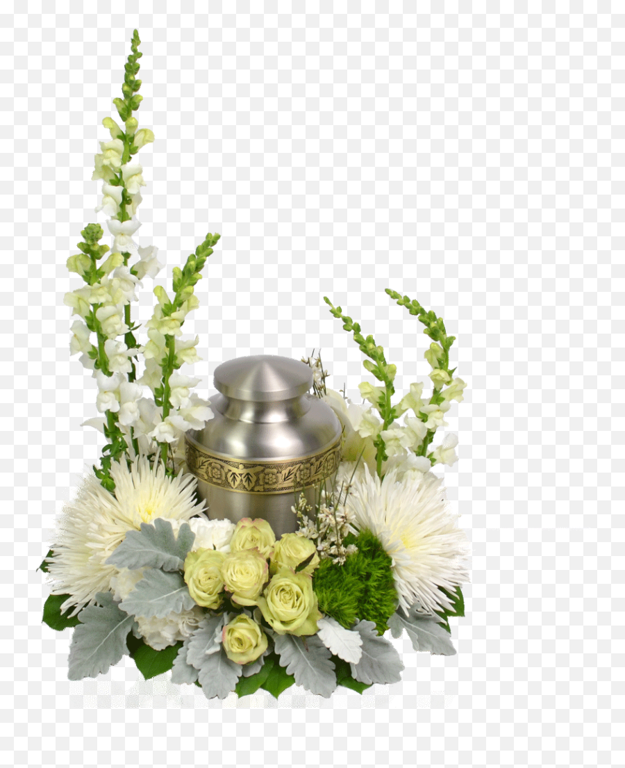 Heavenly White Urn Wreath - Floral Design Png,Funeral Flowers Png