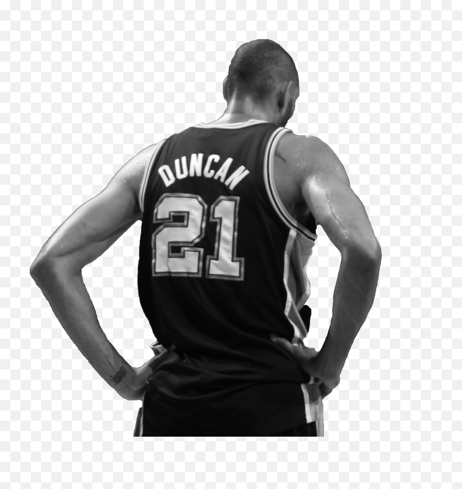 Png Spurs Prepare For Post - Tim Duncan Black And White,Spurs Png