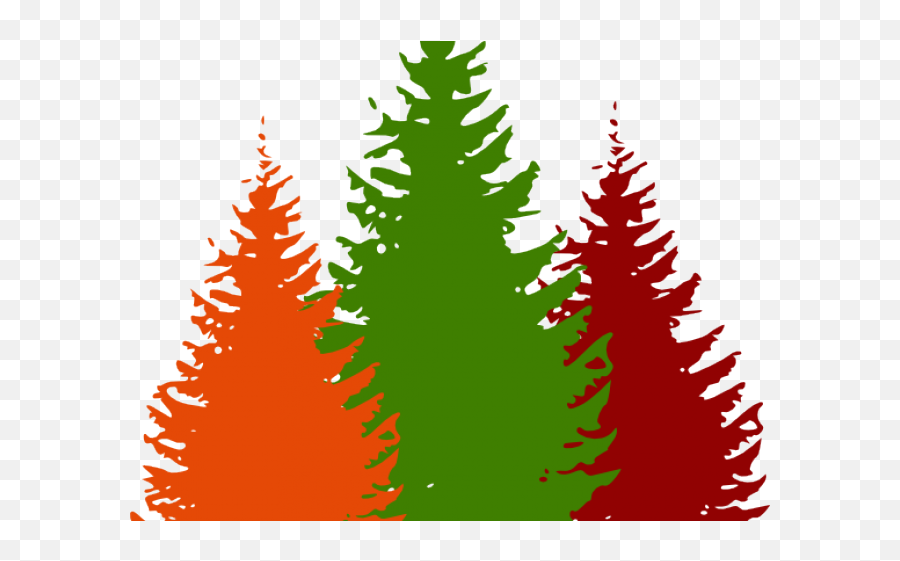 Pine Tree Clipart Forest - Pine Tree Vector Png Free,Forest Png