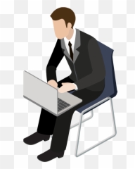 Laptop Clipart Png - Clip Art Portfolio Categories Men With Laptop Clipart