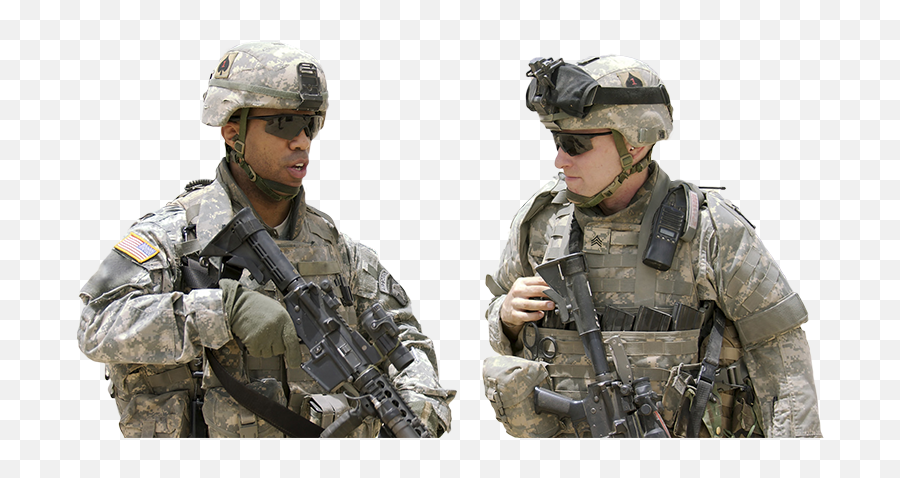 Download Soldier With Kevlar Vest Hd - African American And White Soldiers Png,Us Soldier Png