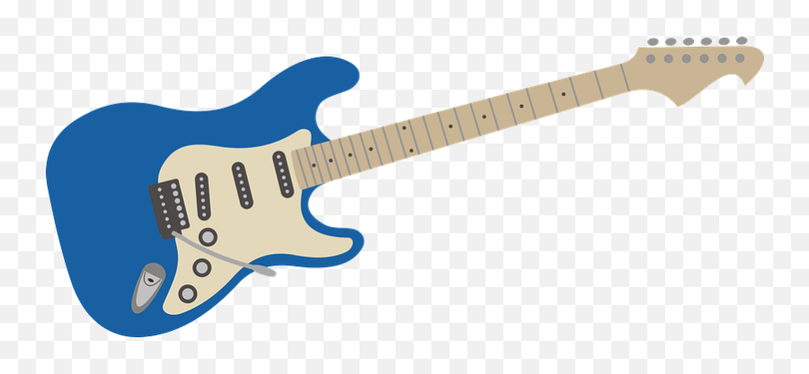 Blue Electric Guitar Clipart - Electric Guitar Clipart Png,Guitar Clipart Png