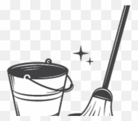 Transparent Bucket And Mop Png - Cleaning Mop And Bucket Clipart,Mop Png