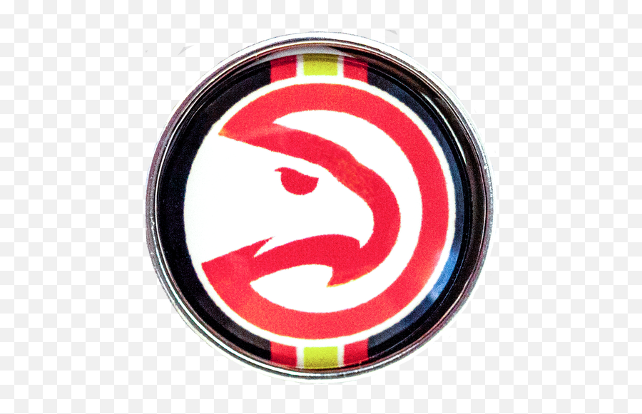20mm Atlanta Hawks Nba Basketball Logo Snap Charm Tropicaltrinkets - Atlanta Hawks Logo History Png,Atlanta Hawks Png