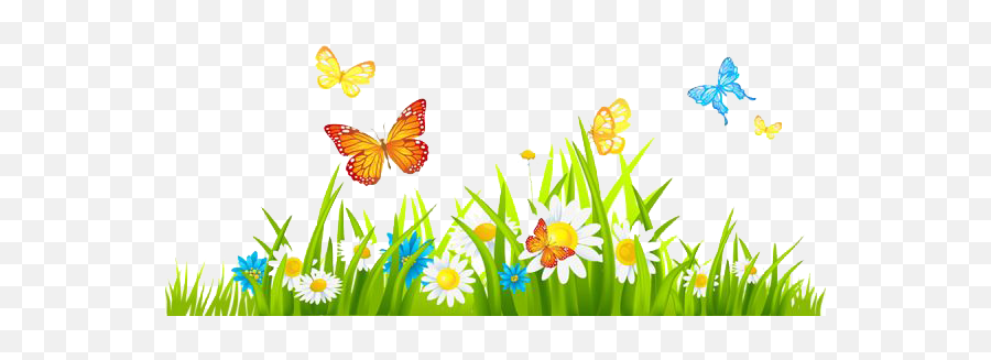 Free Spring Png Transparent Images - Flowers With Butterfly Clipart,Spring Png
