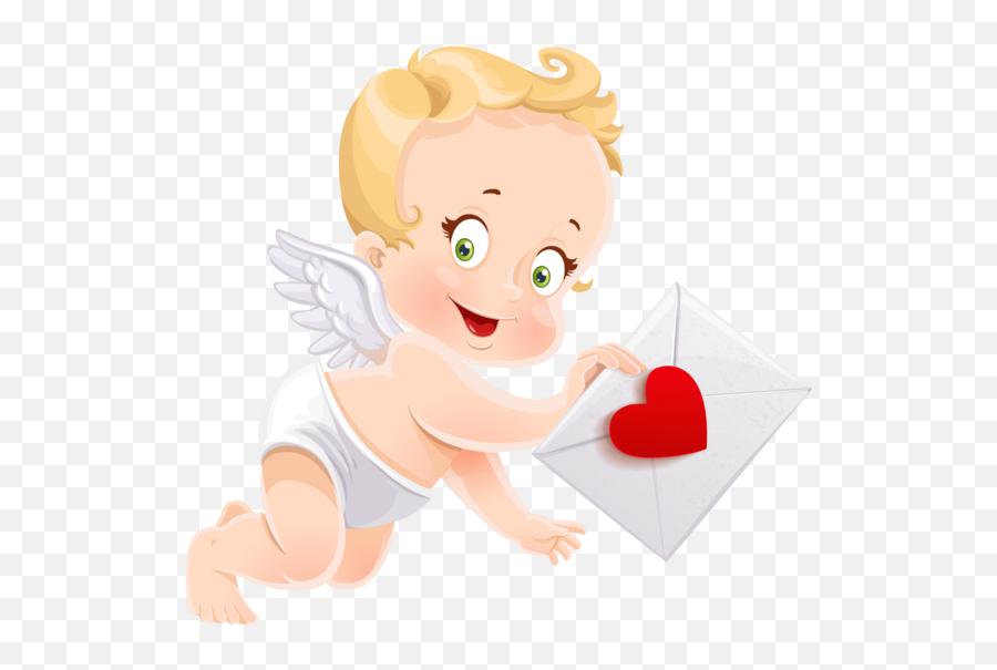 Love Angel Cartoon For Valentines Day - Love Angel Cartoon Png,Cupid Transparent