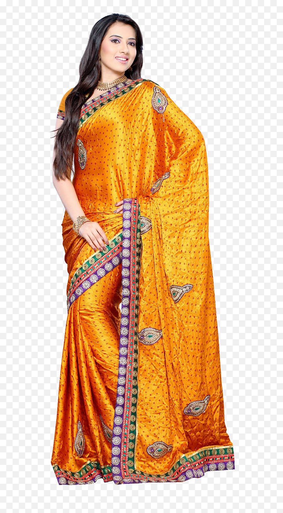 Saree Model Png Images - Ladies With Saree Png,Model Png