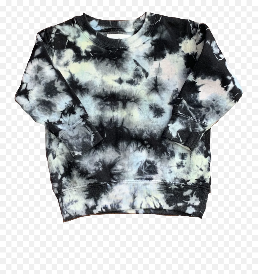 Black Rainbow Tie Dye Crewneck - Short Sleeve Png,Tie Dye Png