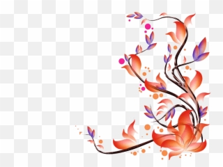 Flowers Frame Corner Transparent Png - Vector Design