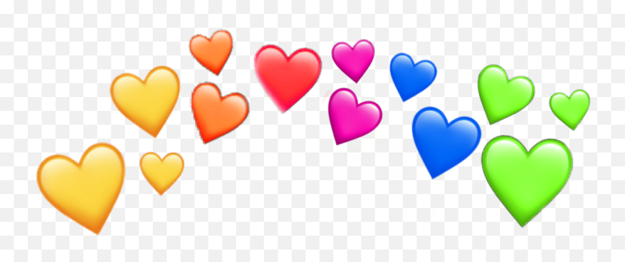 Heartcrown Rainbow Heart Crown Herzenkrone Regenbogen - Rainbow Heart Emoji Crown Transparent Png,Heart Crown Png
