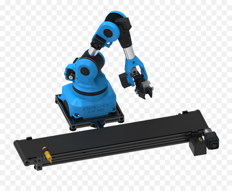 Conveyor Belt For Niryo One Robotic Arm - Robotic Arm Conveyor Belt Png,Robot Arm Png