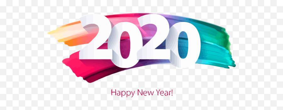 Download New Years 2020 Text Font Logo For Happy Year Colors - 2020 Colorful Hd Png,Colors Png