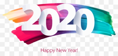 Download New Years 2020 Text Font Logo For Happy Year Colors - 2020 Colorful Hd Png,Colors Png