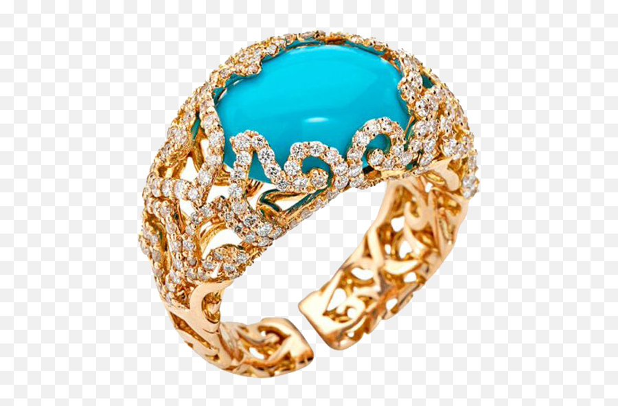 Download Gold Rings Png Clipart - Turquoise Jewelry With Gold,Gold Ring Png