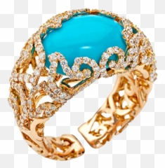 Download Gold Rings Png Clipart - Turquoise Jewelry With Gold,Gold Ring Png