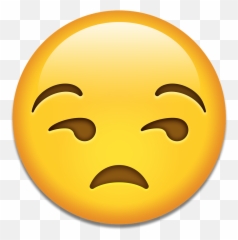 Download Emoticon Face Unamused Emoji Png Free Photo Hq - Faces
