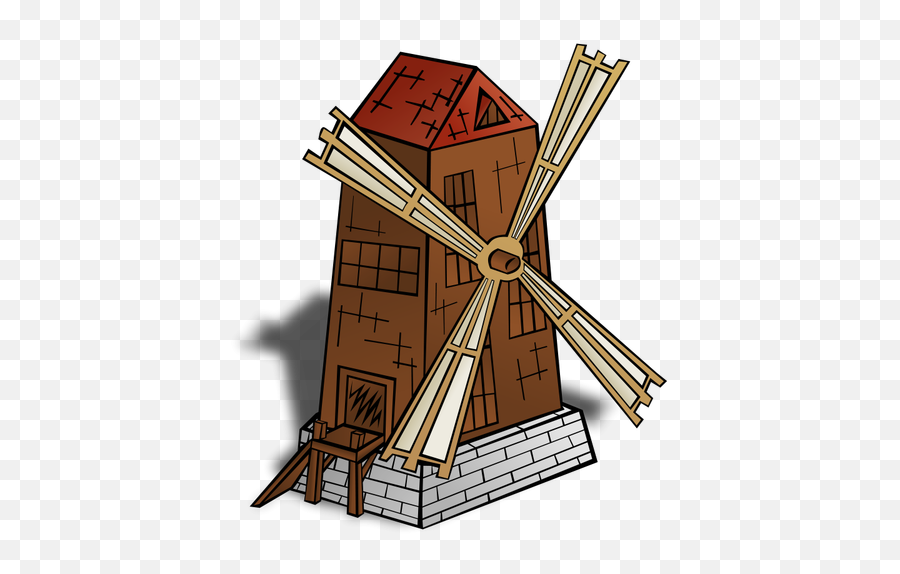 Windmill Vector Symbol Public Domain Vectors - Mill Clipart Png,Dutch Windmill Icon