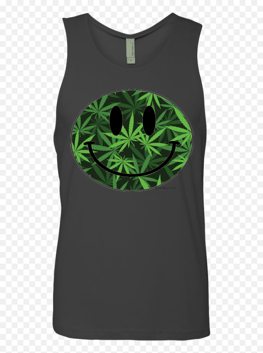 Weed Smiley Face Mens Tank - Active Tank Png,Happy Face Logo