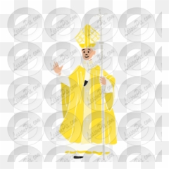 Pope Stencil For Classroom Therapy - Illustration Png,Pope Png