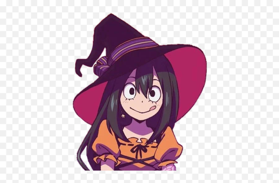 Telegram Sticker From Anime Halloween Pack - Tsuyu Asui Halloween Png,Tsuyu Icon