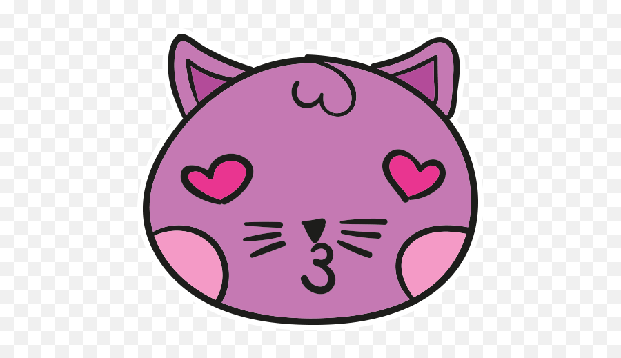 Cat 3 By Marcossoft - Sticker Maker For Whatsapp Girly Png,Pink Cat Icon