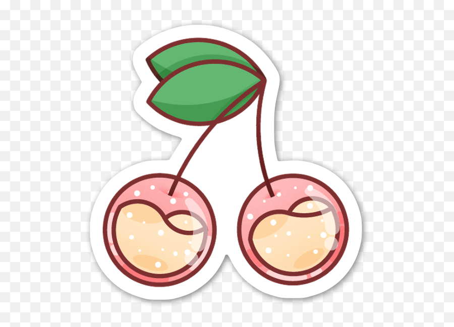 Buy Cherry - Die Cut Stickers Stickerapp Fresh Png,Circle Icon Template Tumblr
