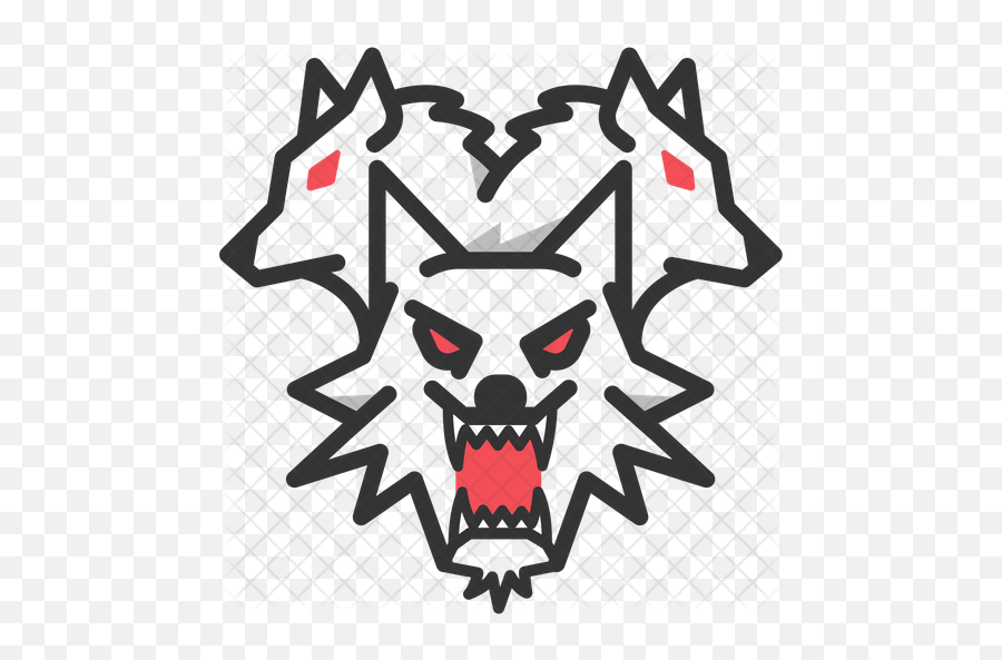 Cerberus Icon Of Colored Outline Style - Cerberus Icon Png,Cerberus Png