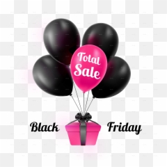 Black Friday - Png Baloons Pink And Black,Black Friday Png