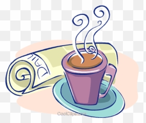 Morning Coffee With Todayu0027s Newspaper Royalty Free Vector - Coffee And Newspaper Clipart png