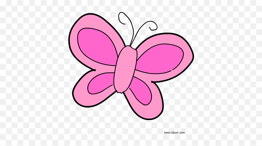 Free Cute Butterfly Clip Art Graphics - Cute Butterfly Clipart Png,Butterfly Outline Png