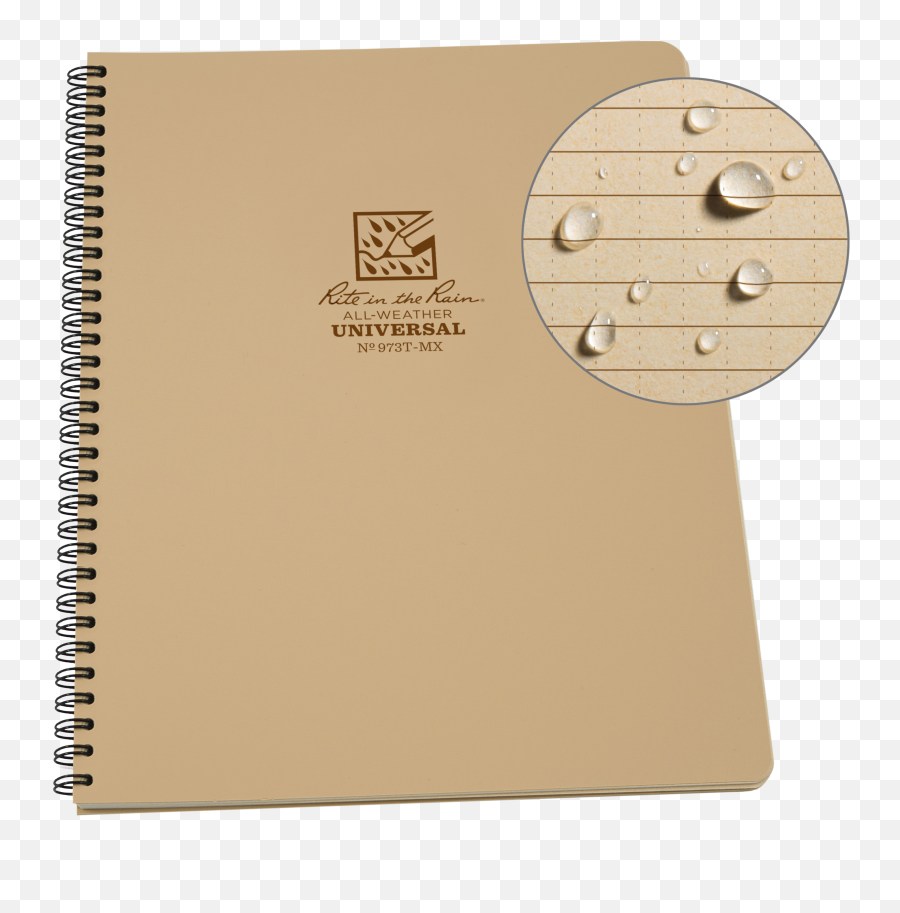 Rain Weatherproof Side Spiral Notebook - Notebook Png,Spiral Notebook Png